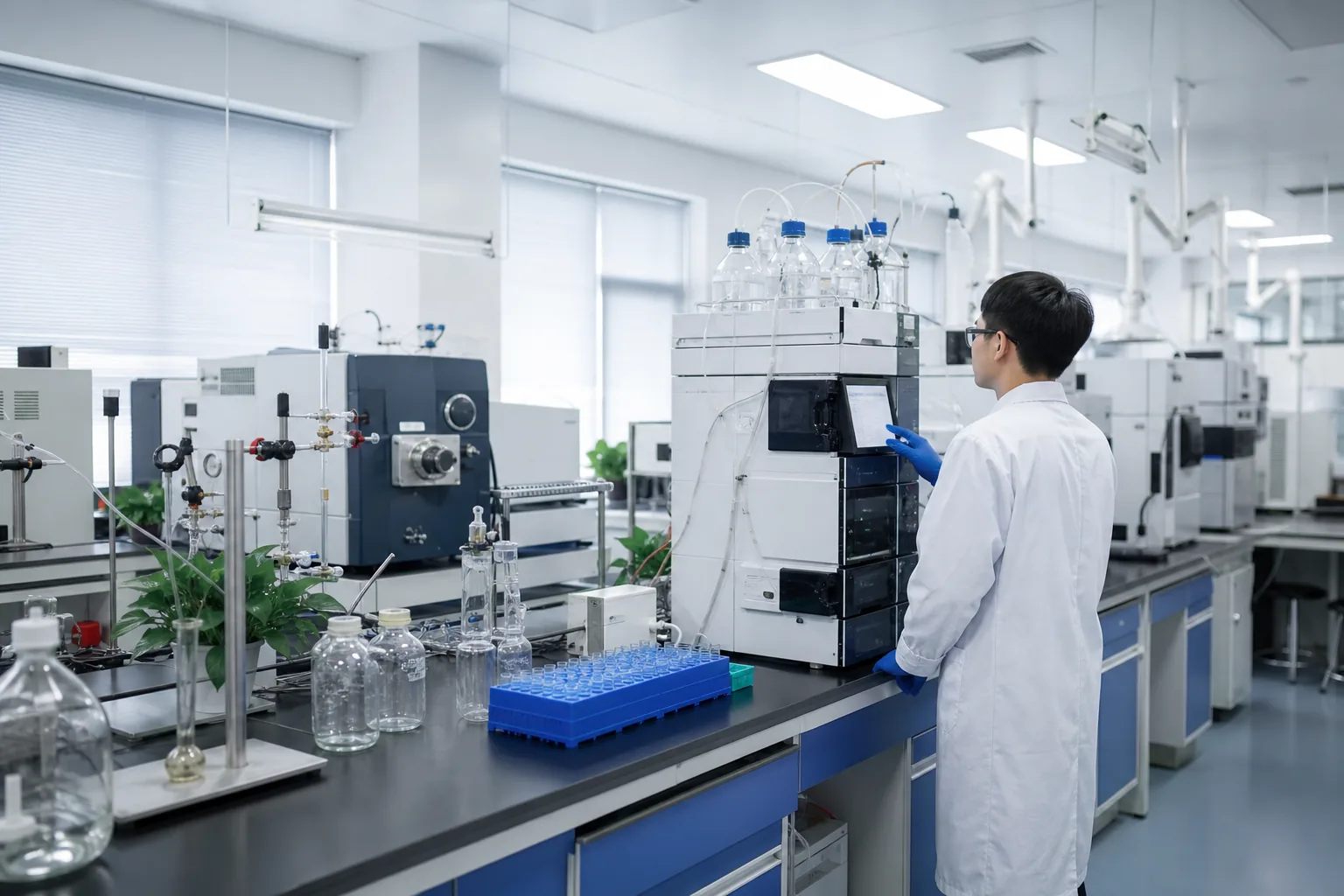 Analytical quality control laboratory interior